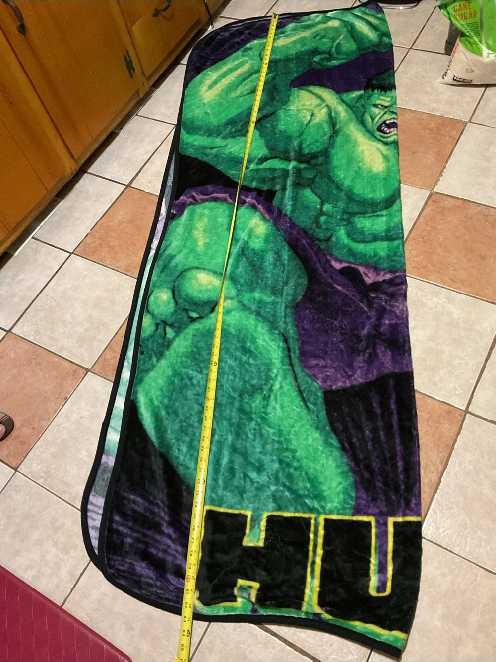 Marvel Hulk Plush Throw Blanket in Green and Purple